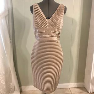 Stunning Champagne Satin Calvin Klein Dress (sz 6)